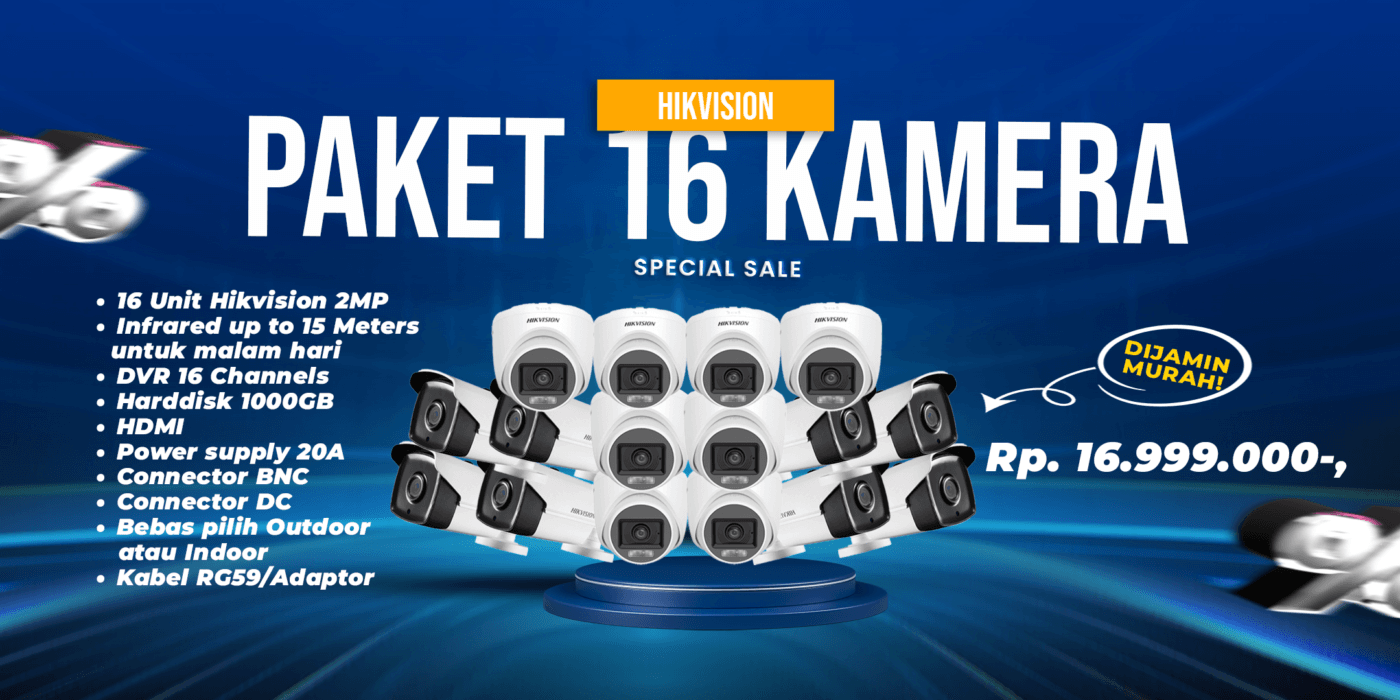 Paket 16 Kamera HIKVISION® Rp. 16.999.000