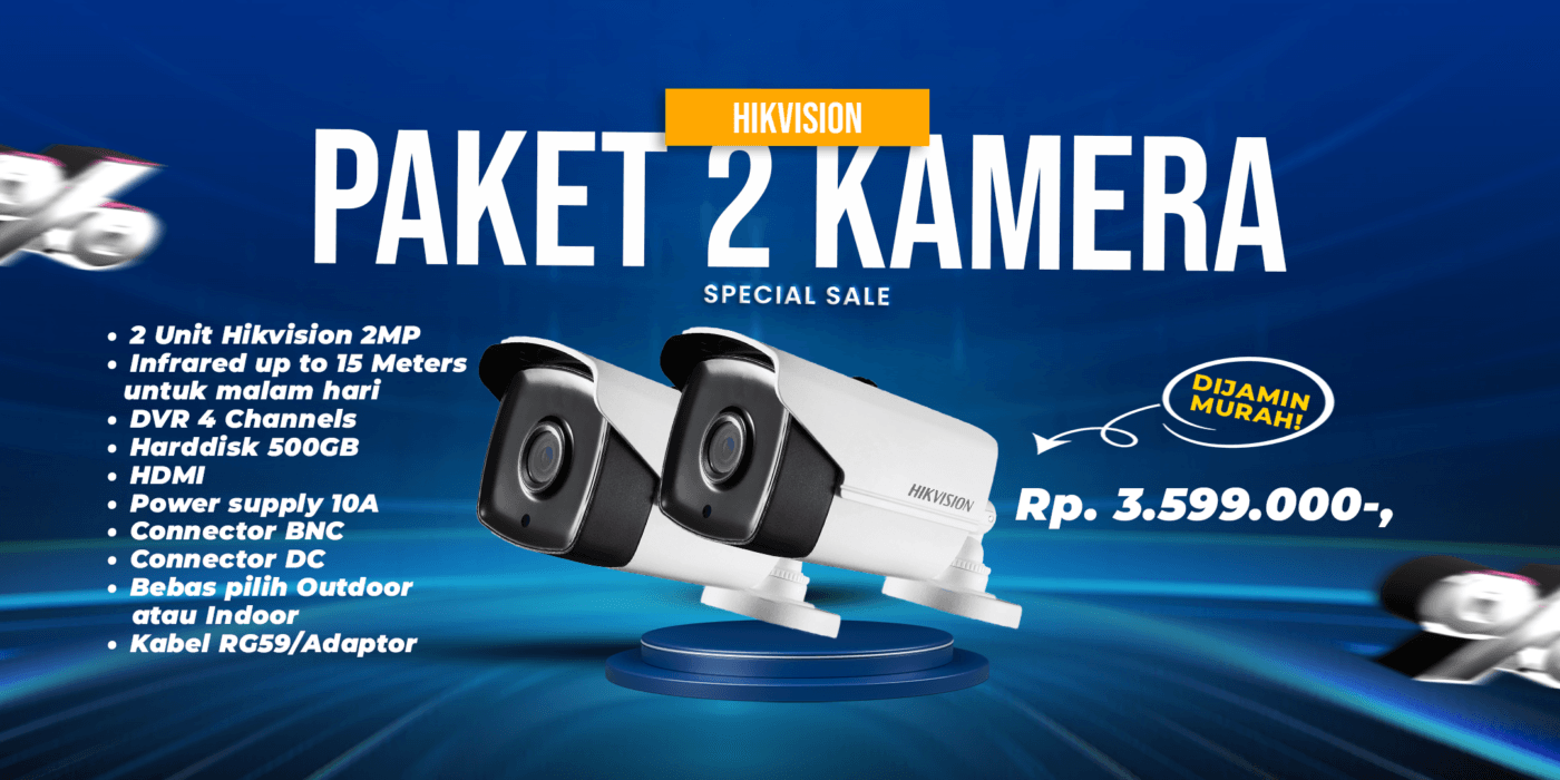 Paket 2 Kamera HIKVISION® Rp. 3.599.000